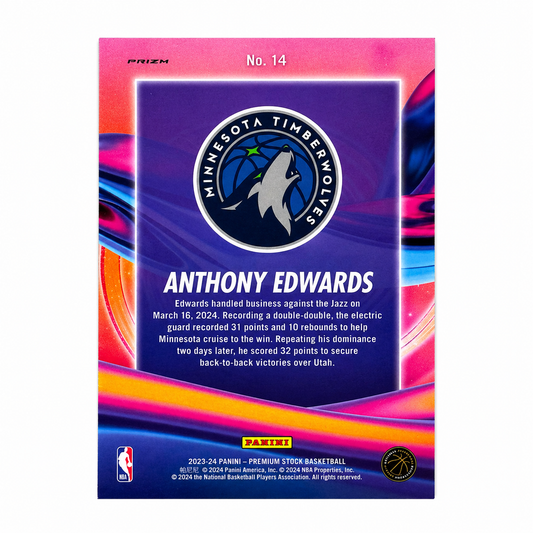 PANINI – Anthony Edwards “Anti Gravity” NBA Hoops Premium Stock 2023-24