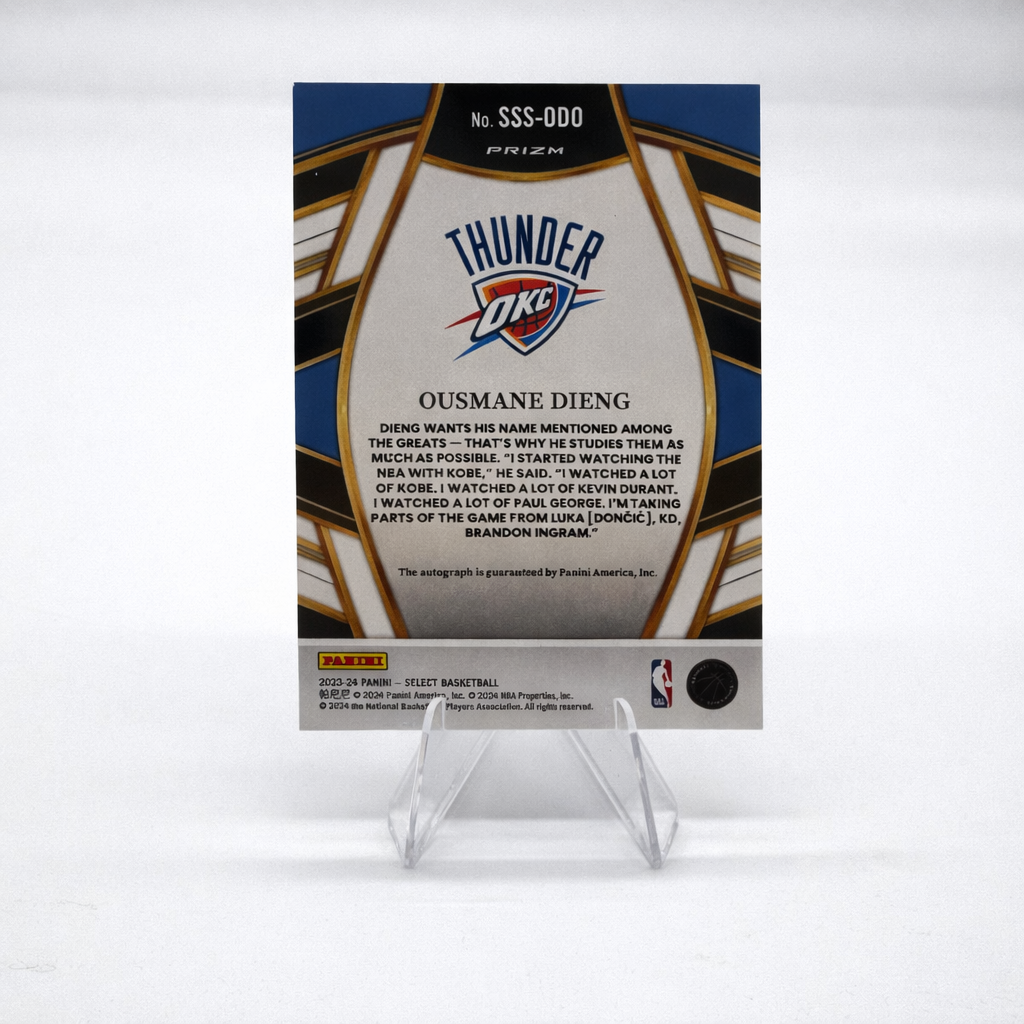 PANINI – Auto Ousmane Dieng RC Select NBA Oklahoma City Thunder