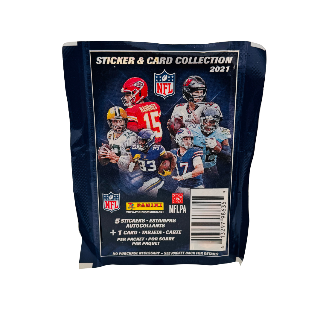Panini – NFL Sticker & Card Collection 2021 (5 Stickers + 1 Carte)