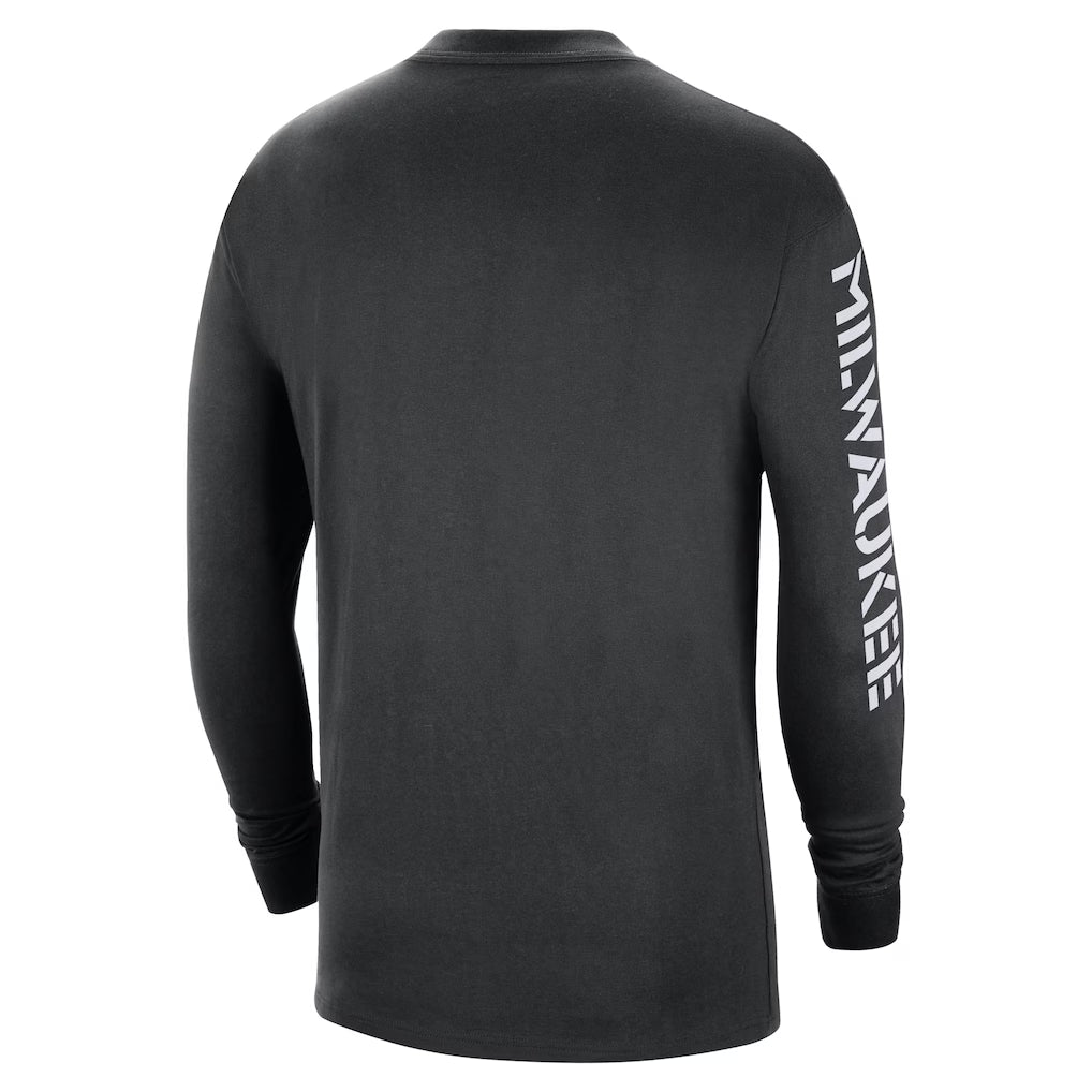 JORDAN - T-shirt Manches Longues Milwaukee Bucks Courtside Max 90 Vintage