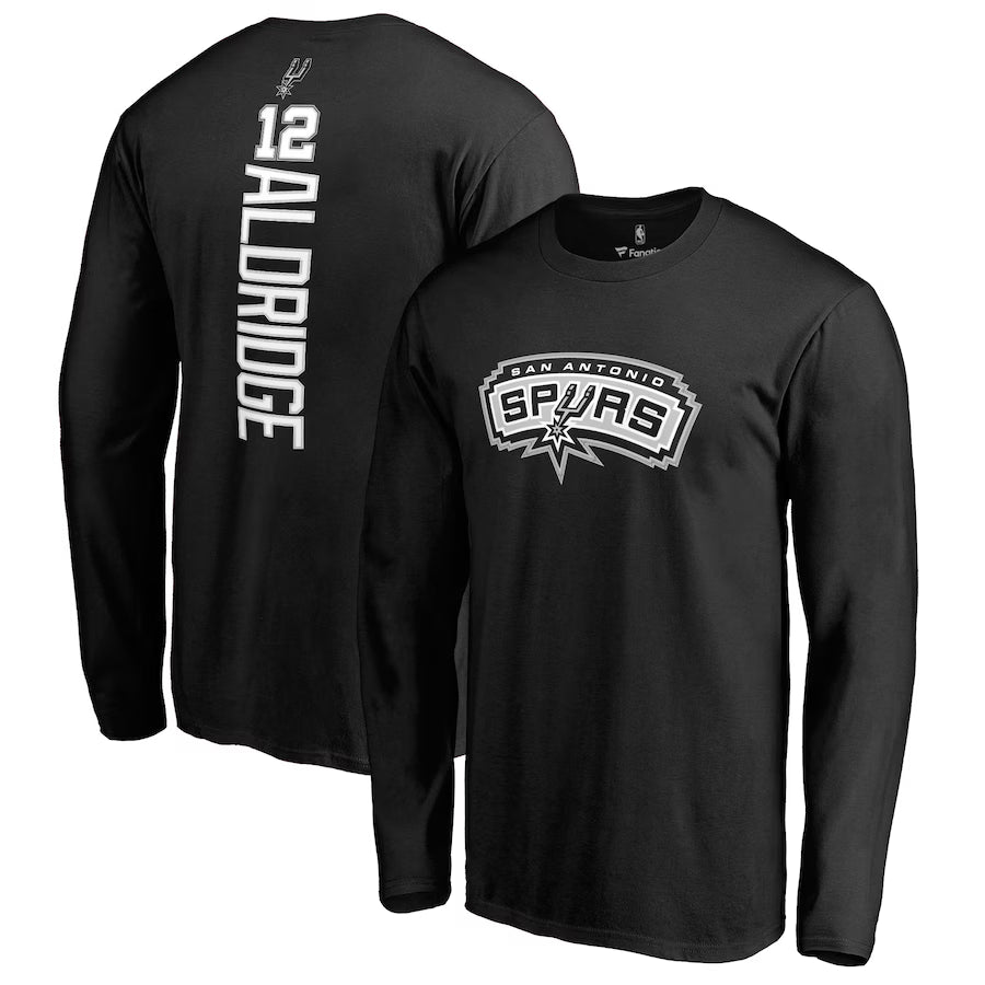 Fanatics - T-shirt Manches Longues LaMarcus Aldridge San Antonio Spurs - Noir