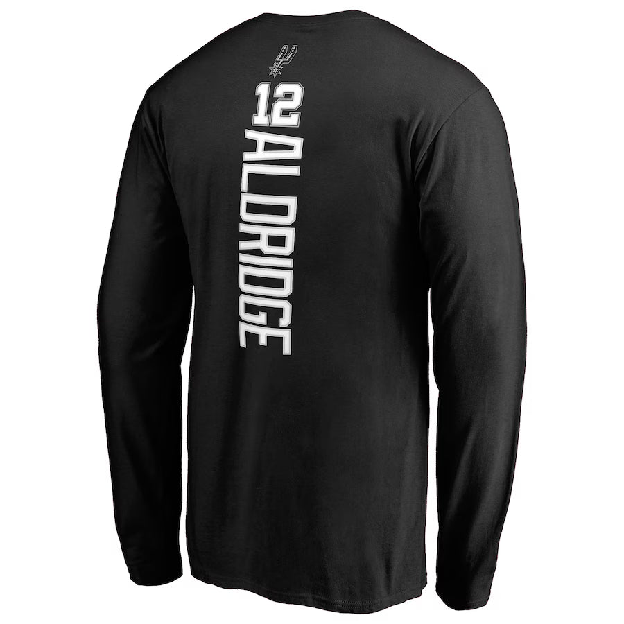Fanatics - T-shirt Manches Longues LaMarcus Aldridge San Antonio Spurs - Noir