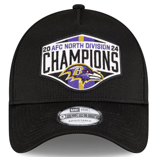NEW ERA - Casquette Baltimore Ravens Champions AFC North 2024 - 9FORTY - Noir