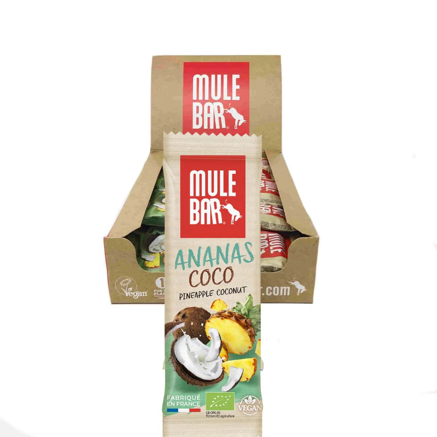MULEBAR – Barre Énergétique Bio & Vegan 40g Ananas Coco & Baies de Goji