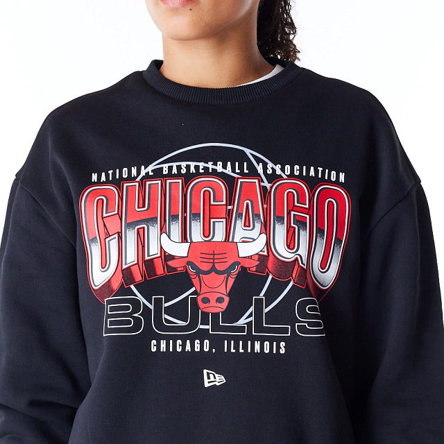 New Era - Sweat-Shirt à Col Rond Chicago Bulls NBA Tech
