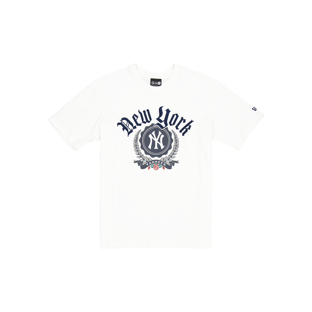 New Era - T-shirt New York Yankees MLB Throwback Prep - Blanc