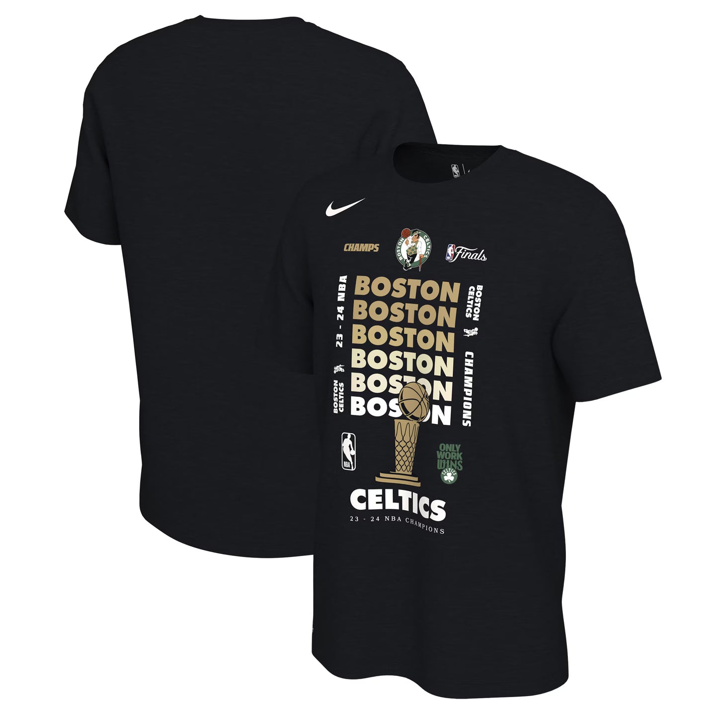 NIKE - T-shirt Boston Celtics 2024 NBA Finals Champions Taille L