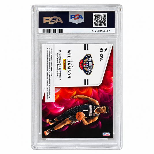 PANINI – Zion Williamson Signatures Auto PSA 9 – NBA Hoops 2020-21 – New Orleans Pelicans