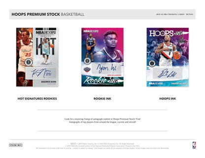 PANINI - 2019/20 Hoops Premium Stock Basketball Blaster Box (8 Packs)