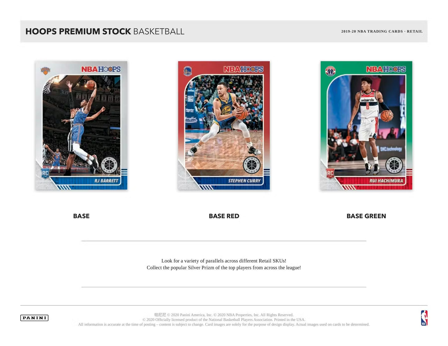PANINI - 2019/20 Hoops Premium Stock Basketball Blaster Box (8 Packs)