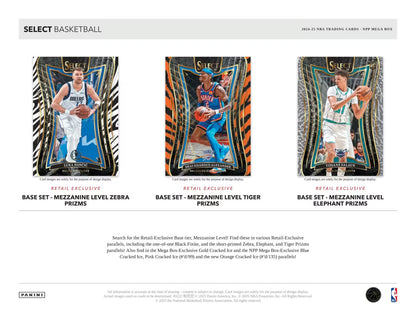 PANINI - Select Basketball 2024/25 – Mega Box Red & Purple Cracked Ice