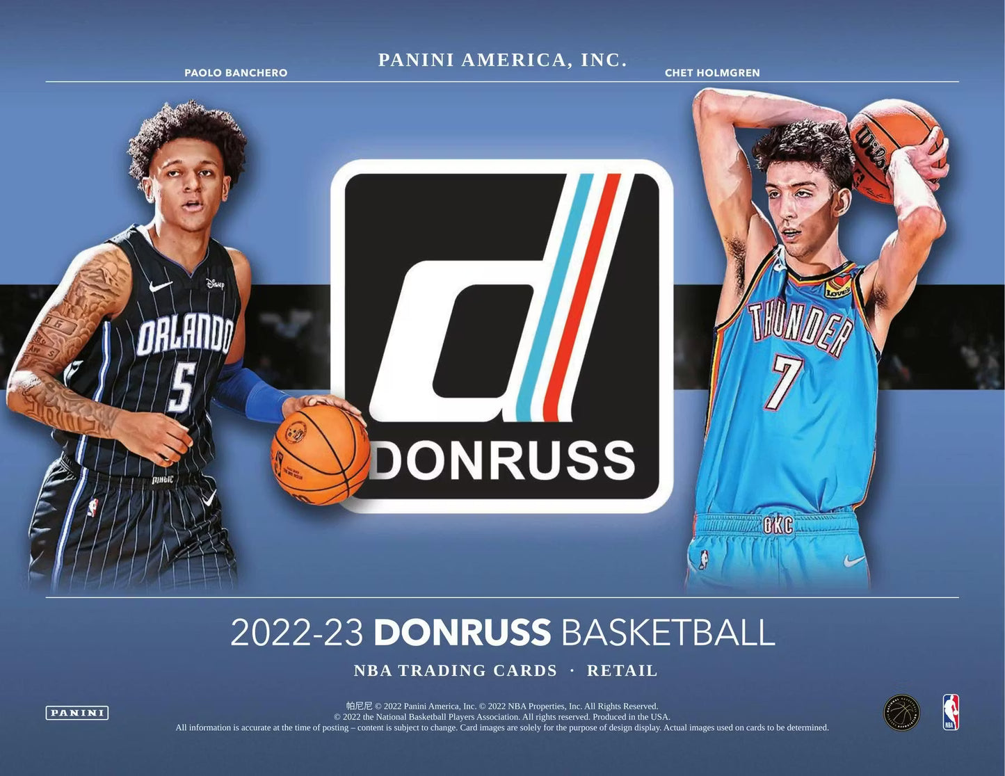 PANINI - Donruss Basketball 2022/23 – Boîte Blaster 6 Packs Cartes NBA
