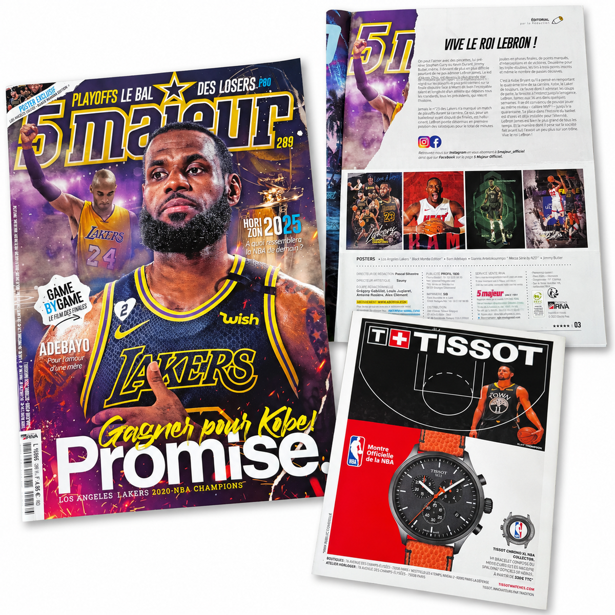 5 MAJEUR - N°289 – LeBron James & Kobe Bryant – Lakers Champions NBA 2020