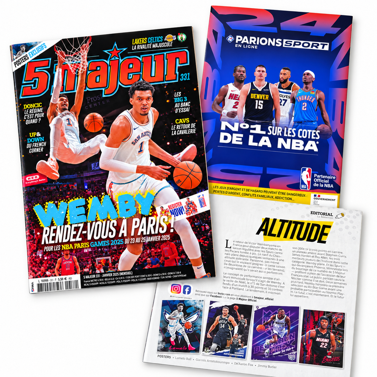 5 MAJEUR - N°331 – Victor Wembanyama – NBA Paris Games 2025 – Janvier 2025