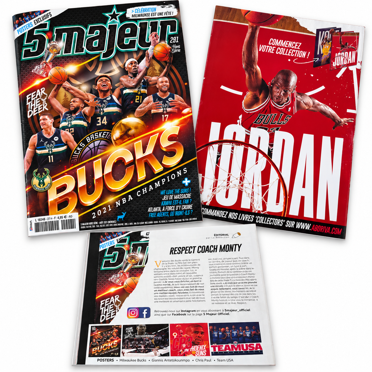 5 MAJEUR - Hors série N°21 – Milwaukee Bucks Champions NBA - Janvier 2021