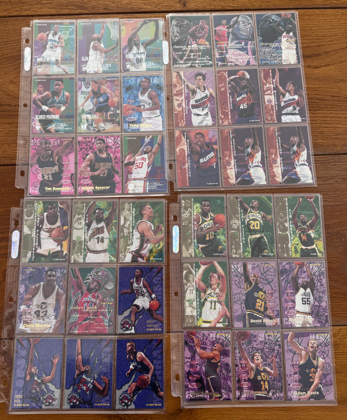 FLEER - Lot 232 Cartes NBA Fleer 1995-96 – Collection Vintage Basketball Années 90