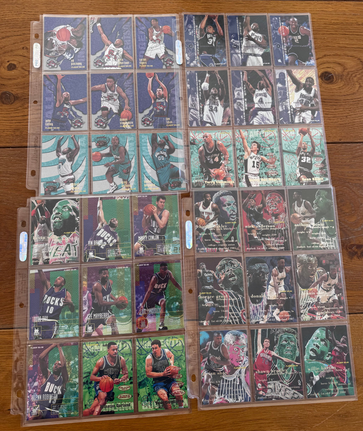 FLEER - Lot 232 Cartes NBA Fleer 1995-96 – Collection Vintage Basketball Années 90