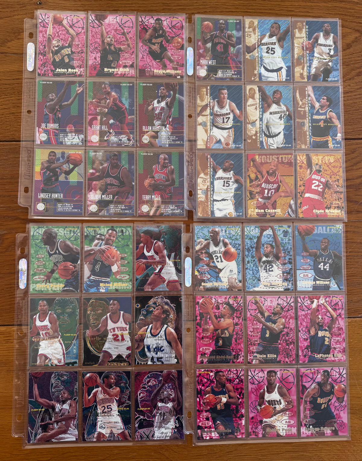 FLEER - Lot 232 Cartes NBA Fleer 1995-96 – Collection Vintage Basketball Années 90