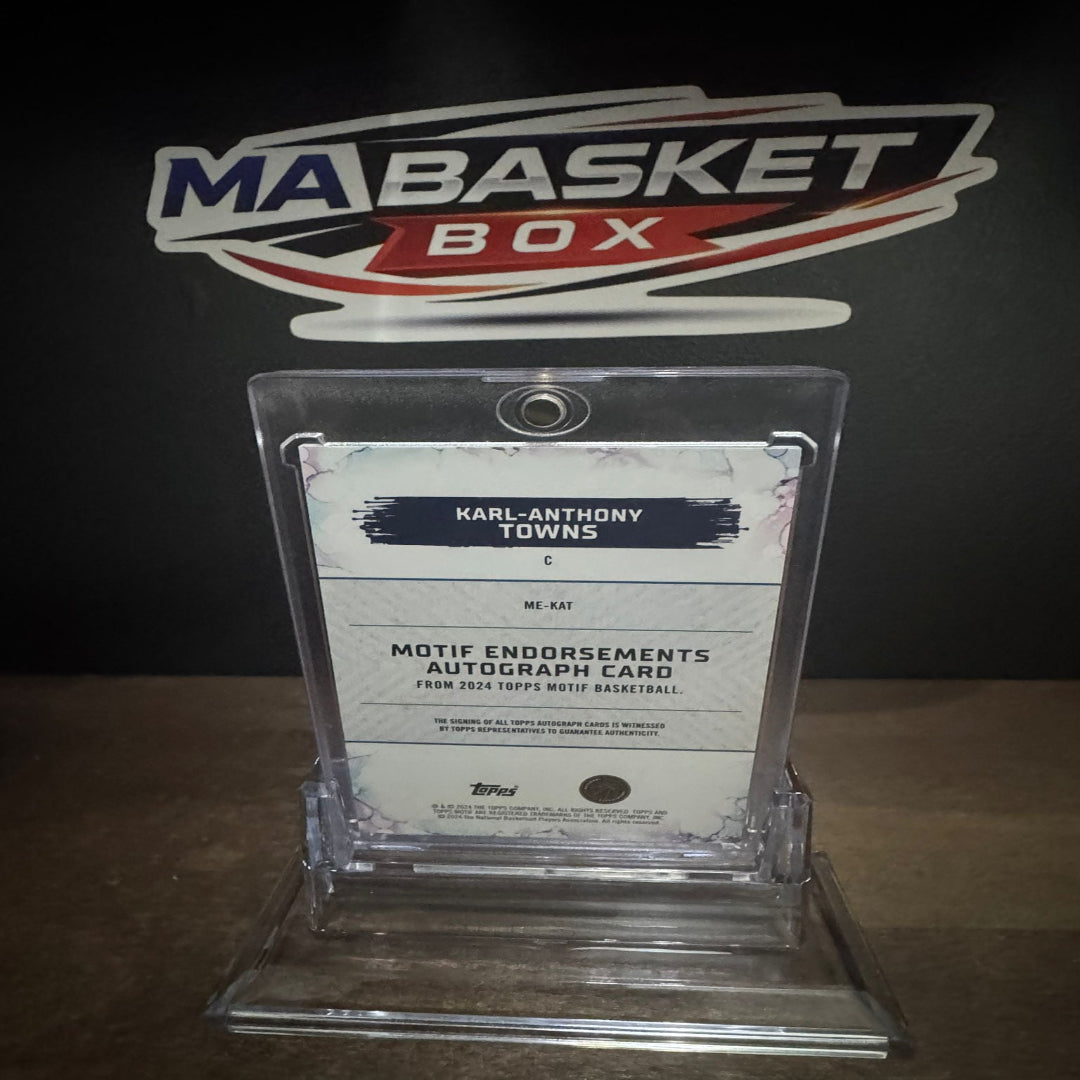 TOPPS - Autographe Karl Anthony Towns 06/25 Minnesota Timberwolves  2024
