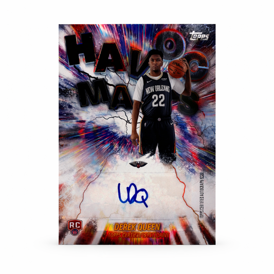 TOPPS - Auto ROOKIE Derik Queen RC New Orleans Pelicans 2025
