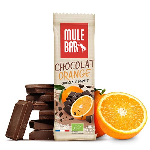 MULEBAR – Barre Énergétique Bio & Vegan 40g Chocolat Orange