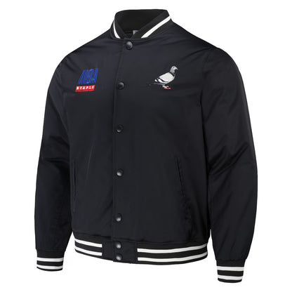 STAPLE - Veste NBA x Staple All Teams Pennant Woven Full-Snap Noire Taille XL