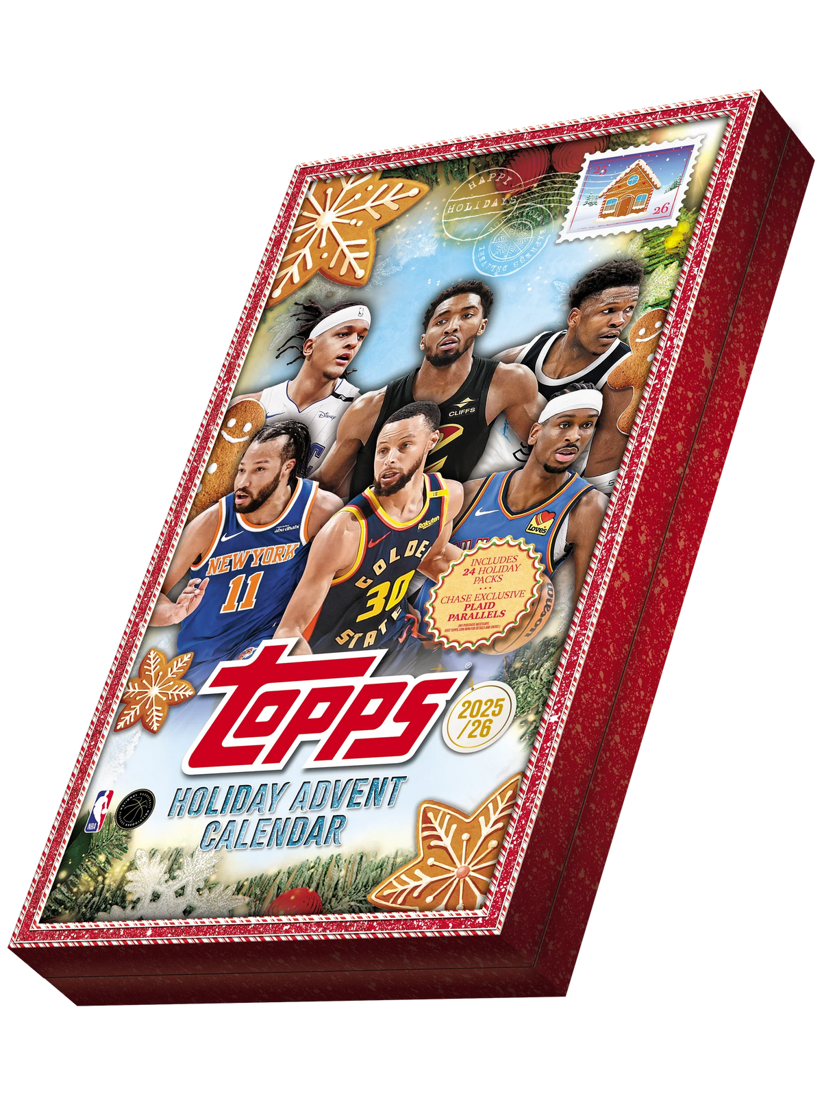 TOPPS - Calendrier Avent NBA 2025-26 Topps Holiday Basketball – Countdown Calendar