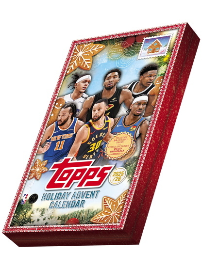 TOPPS - Calendrier Avent NBA 2025-26 Topps Holiday Basketball – Countdown Calendar