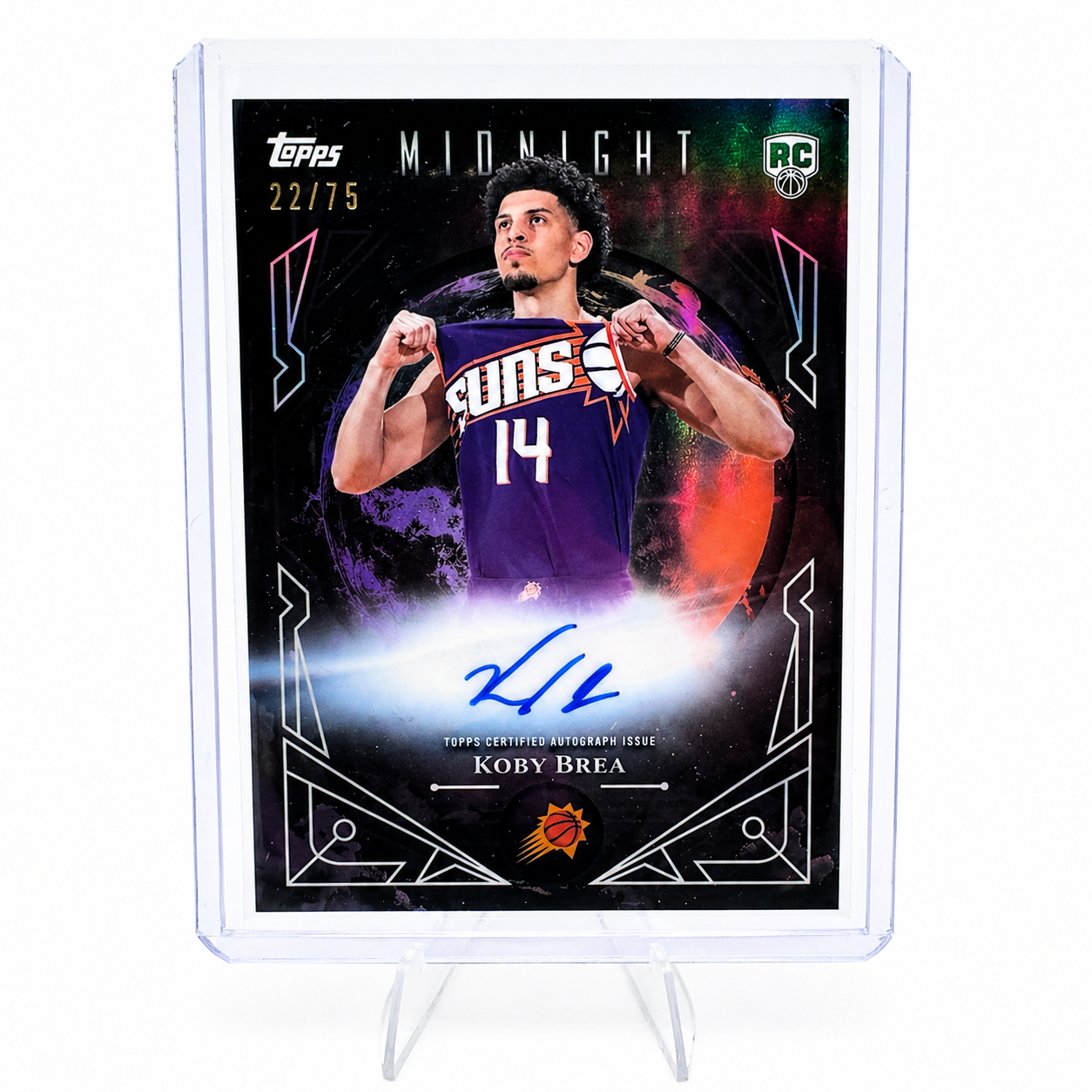 TOPPS- Carte Auto Koby Brea RC /75 – Midnight 2025 Phoenix Suns Rookie