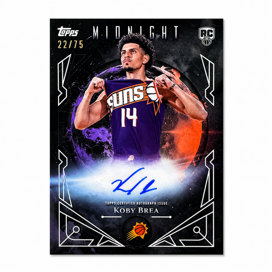 TOPPS- Carte Auto Koby Brea RC /75 – Midnight 2025 Phoenix Suns Rookie