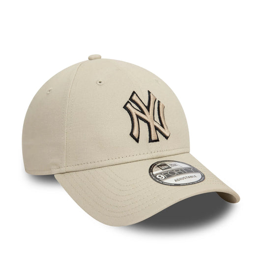 NEW ERA - Casquette New York Yankees Team Outline Crème 9FORTY - 60595199