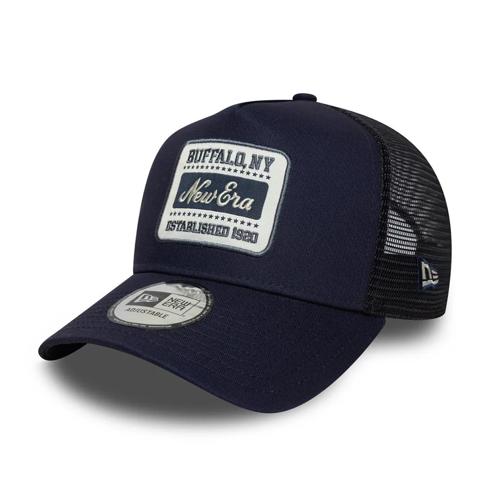 NEW ERA - Casquette Buffalo NY Patch Navy 9FORTY A-Frame Trucker - 60759079
