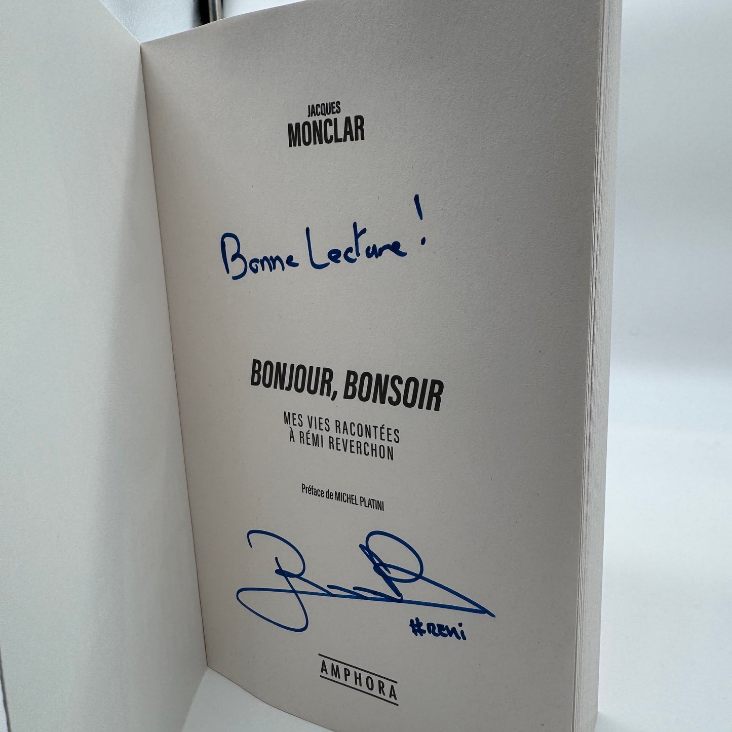 AMPHORA - Jacques Monclar – Bonjour, Bonsoir – Livre dédicacé