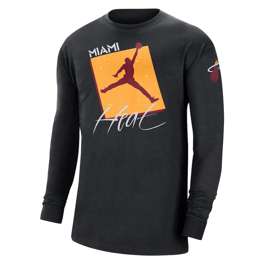 JORDAN - T-shirt Manches Longues Miami Heat Courtside Max 90 Vintage