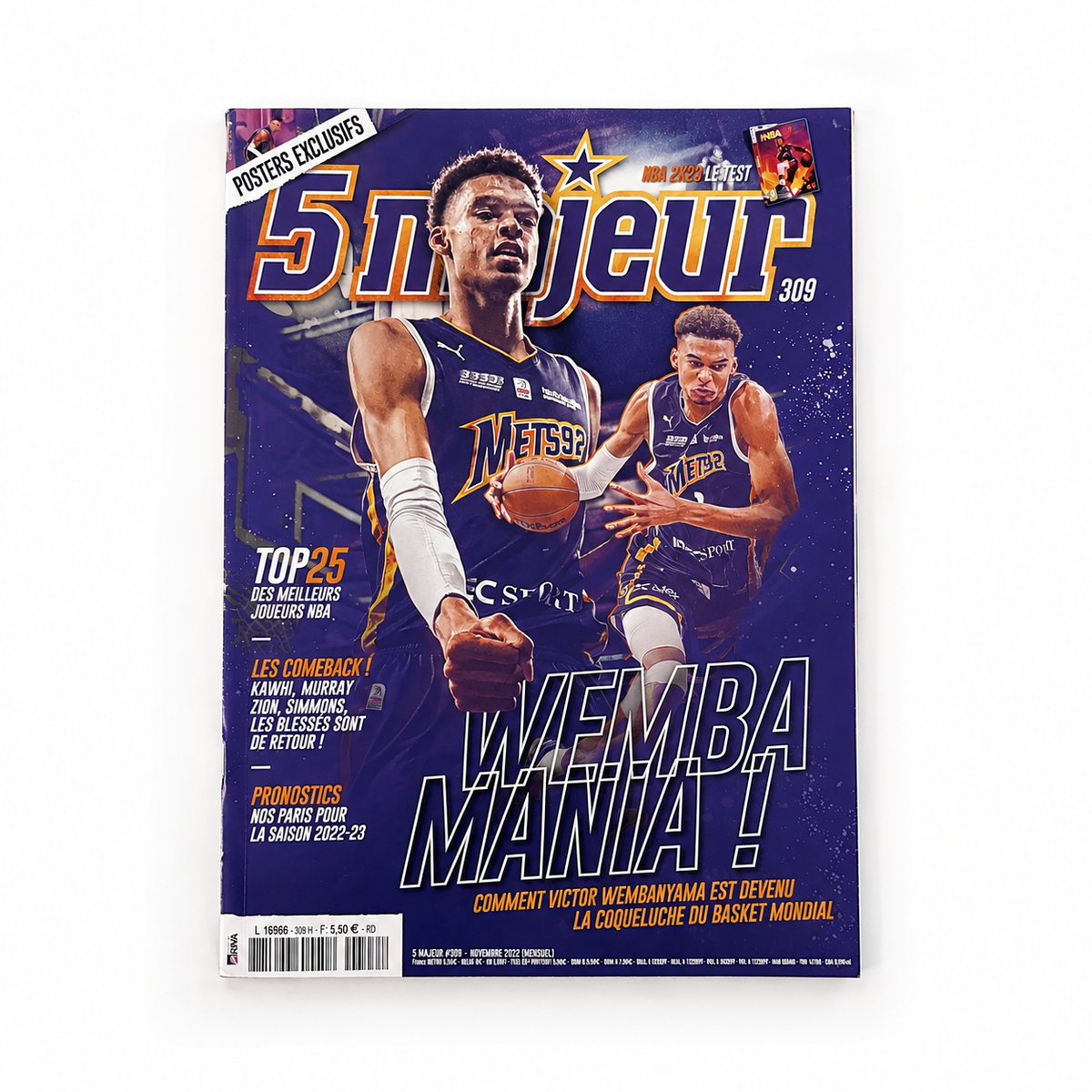 5 MAJEUR - n°309 – Victor Wembanyama « WEMBA MANIA! » – Novembre 2022