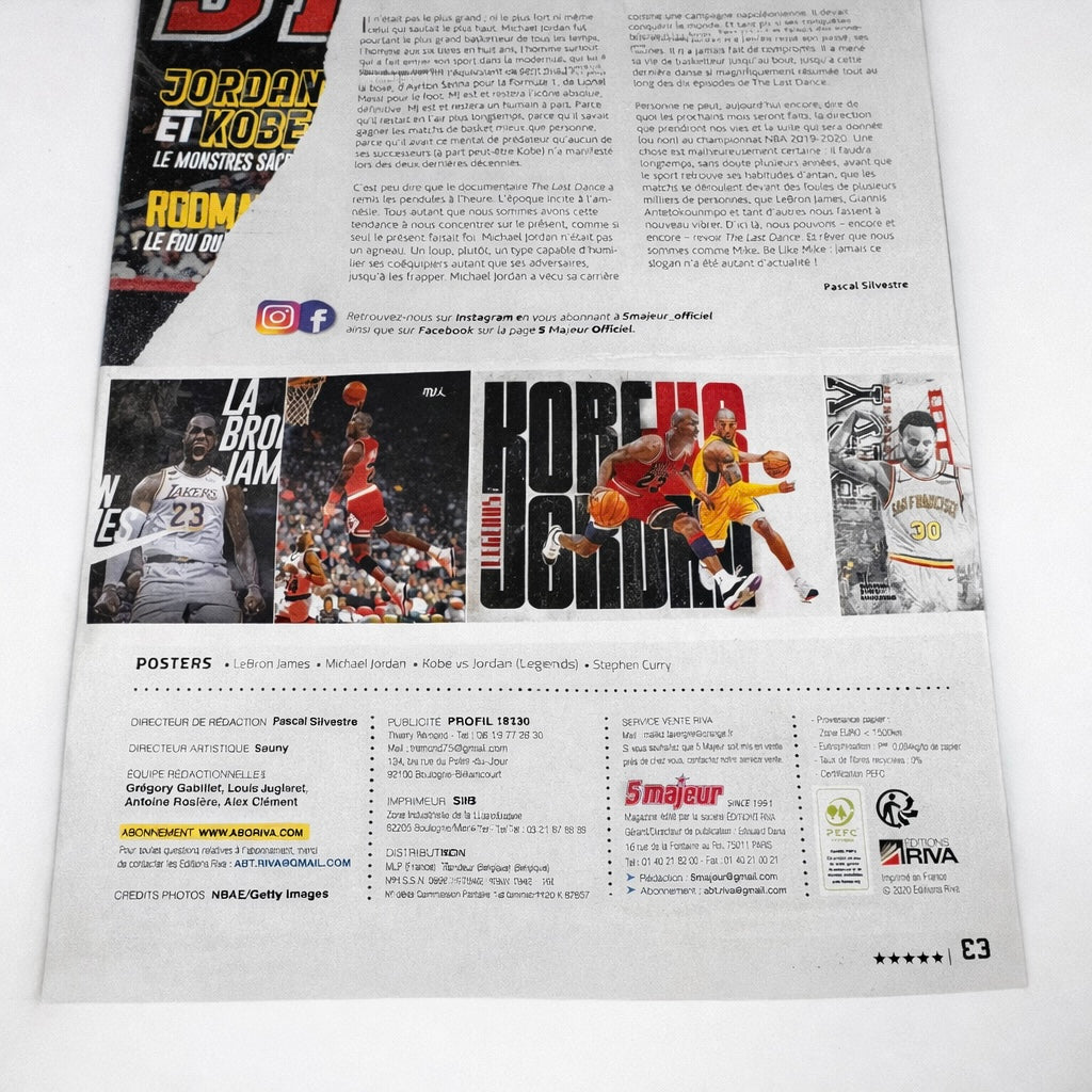 5 MAJEUR – Magazine NBA Le Mythe Jordan (Numéro Spécial)
