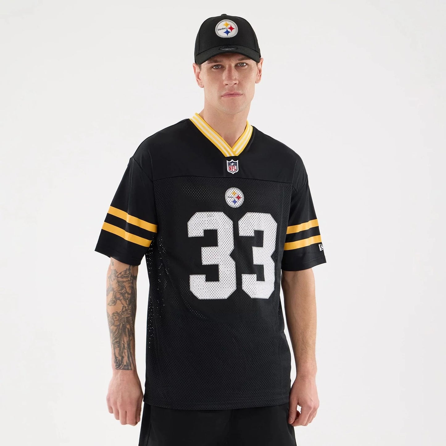 NEW ERA – Maillot Mesh Pittsburgh Steelers NFL Noir (N°33) – Réf. 60590523