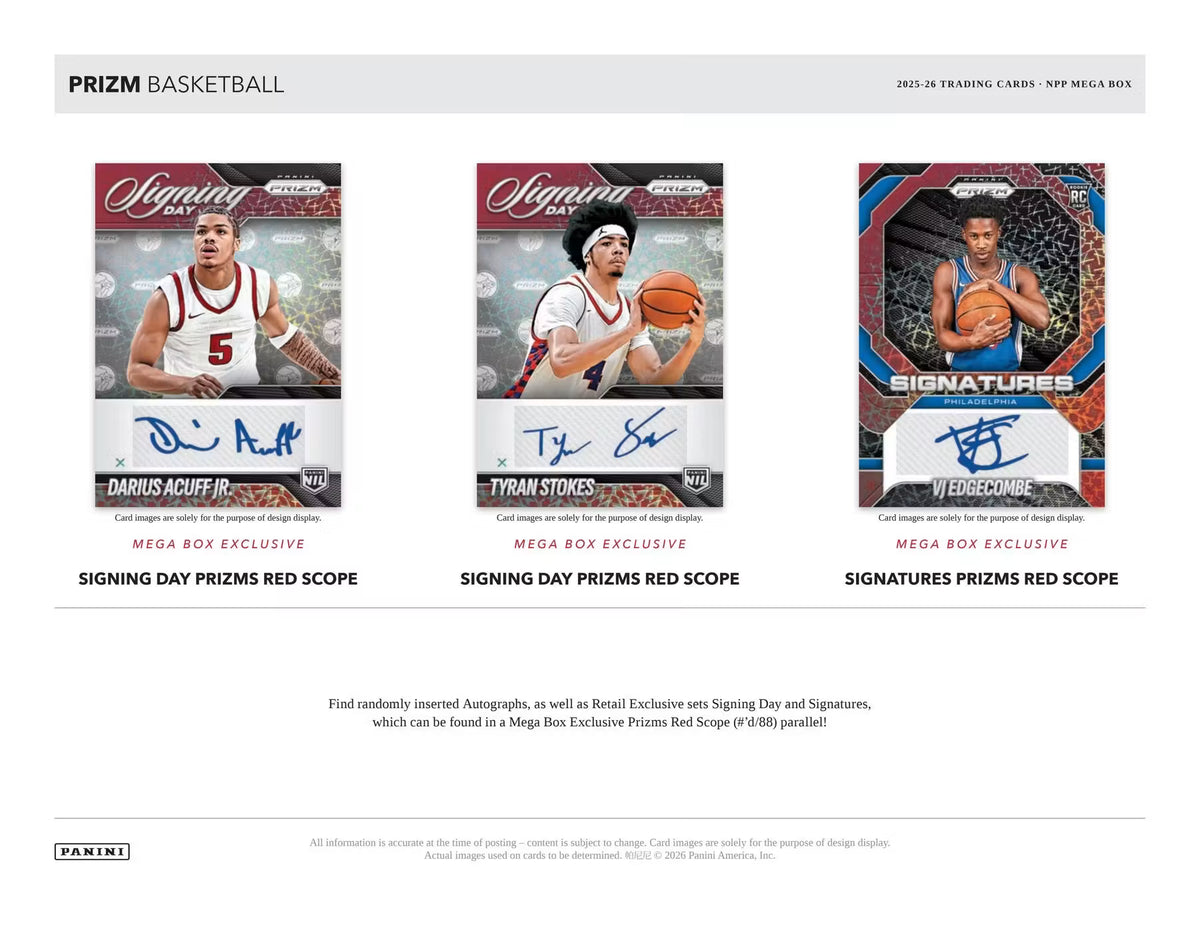 PANINI - Mega Box PRIZM Basketball NBA 2025-26 – Orange Ice Prizms