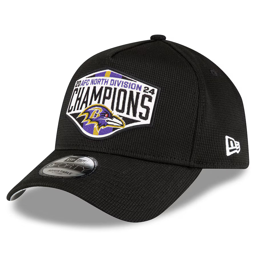NEW ERA - Casquette Baltimore Ravens Champions AFC North 2024 - 9FORTY - Noir