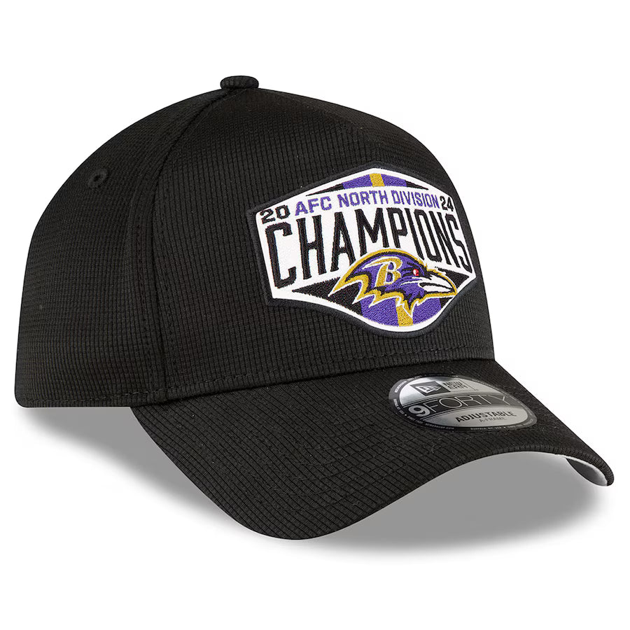 NEW ERA - Casquette Baltimore Ravens Champions AFC North 2024 - 9FORTY - Noir