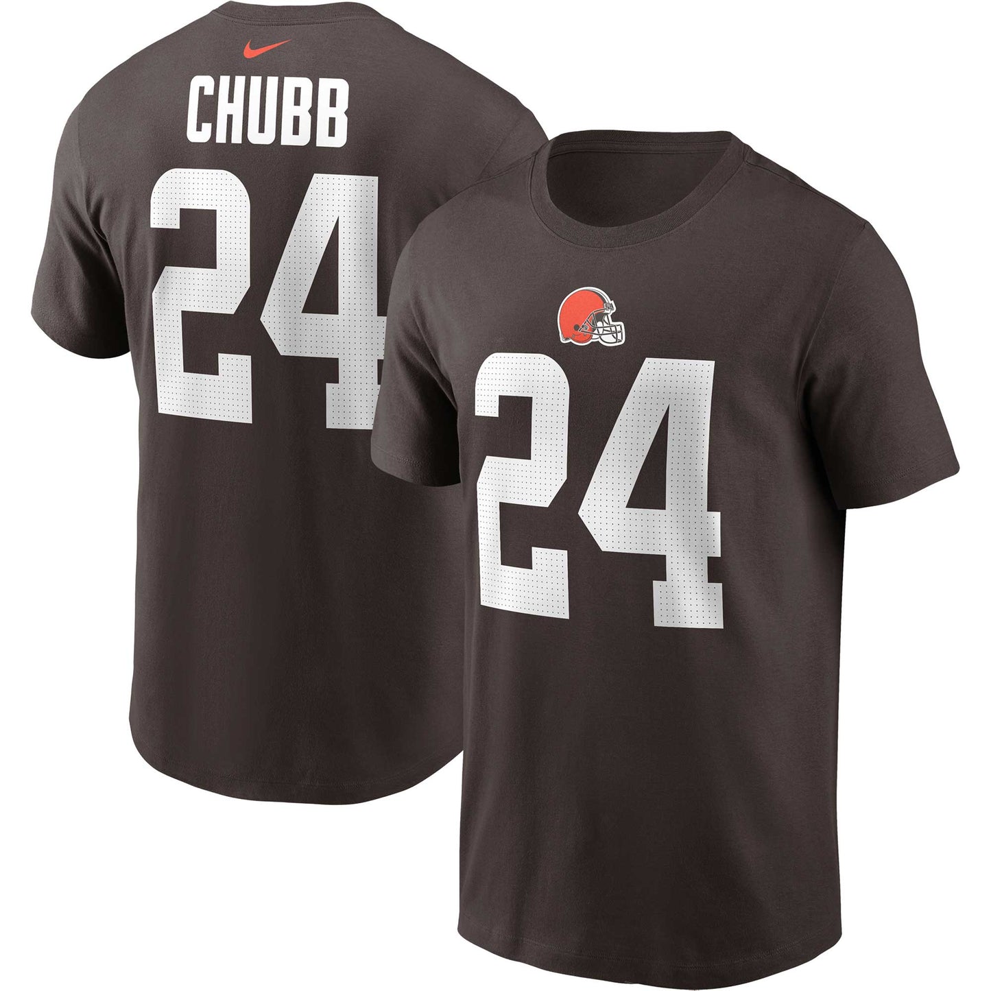 NIKE - T-shirt Nick Chubb Cleveland Browns Player Name & Number Marron - Taille M