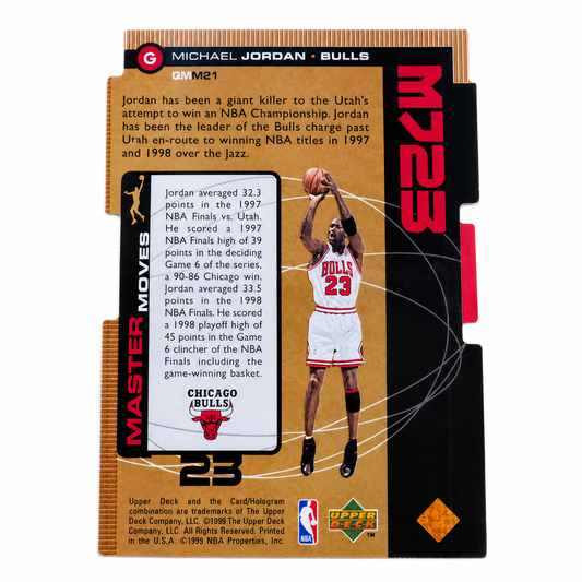 UPPER DECK – Michael Jordan Chicago Bulls Master Moves #QMM21 – NBA 1999-2000