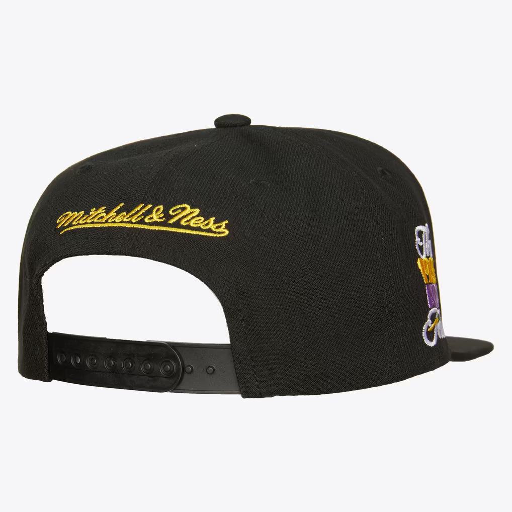 MITCHELL & NESS - Casquette Los Angeles Lakers Champions Era Hardwood Classics - Snapback Noire