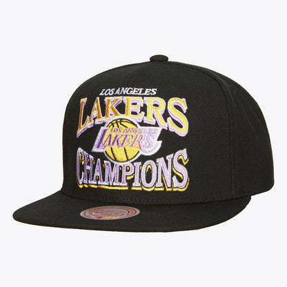 MITCHELL & NESS - Casquette Los Angeles Lakers Champions Era Hardwood Classics - Snapback Noire