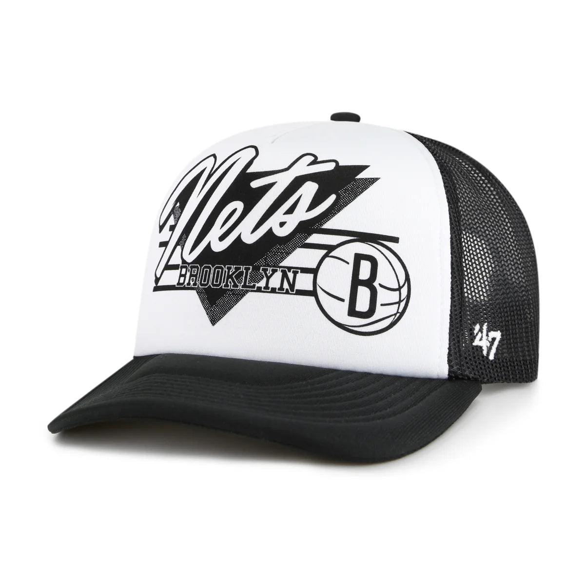 ’47 – Casquette Trucker Brooklyn Nets Hang Out – Noir & Blanc