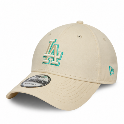 NEW ERA – Casquette Los Angeles Dodgers Team Outline Beige & Turquoise