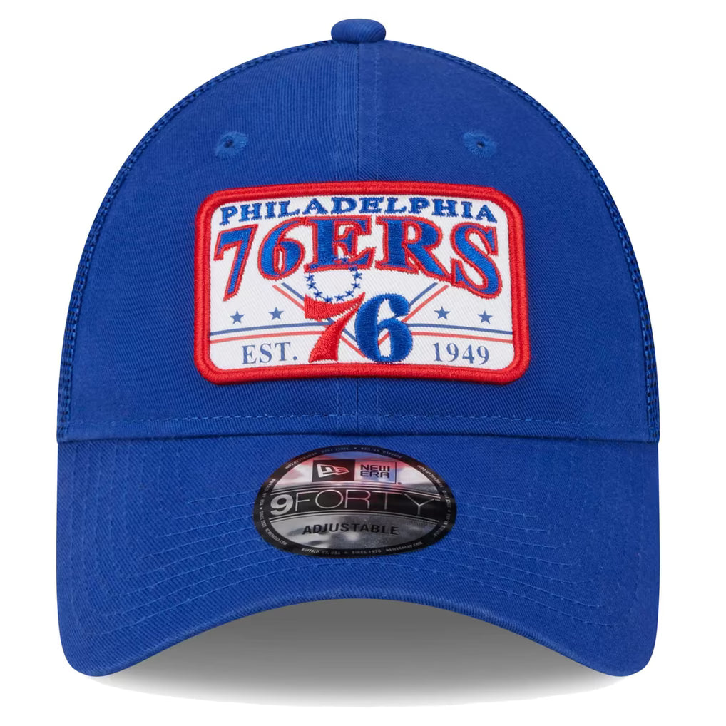NEW ERA Casquette NBA Philadelphia 76ers Plate Oversized Patch Trucker 9FORTY – 60371667