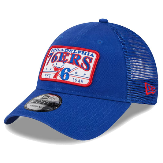 NEW ERA Casquette NBA Philadelphia 76ers Plate Oversized Patch Trucker 9FORTY – 60371667