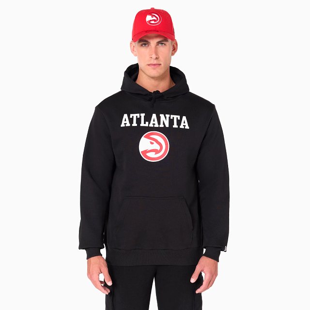 NEW ERA – Sweat à Capuche Atlanta Hawks NBA Noir – Référence 60505440