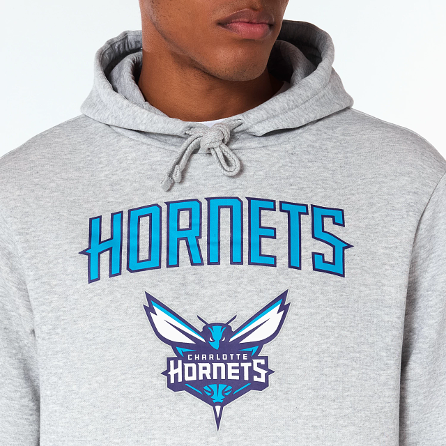 NEW ERA – Sweat à Capuche Charlotte Hornets NBA Gris – Référence 60505427